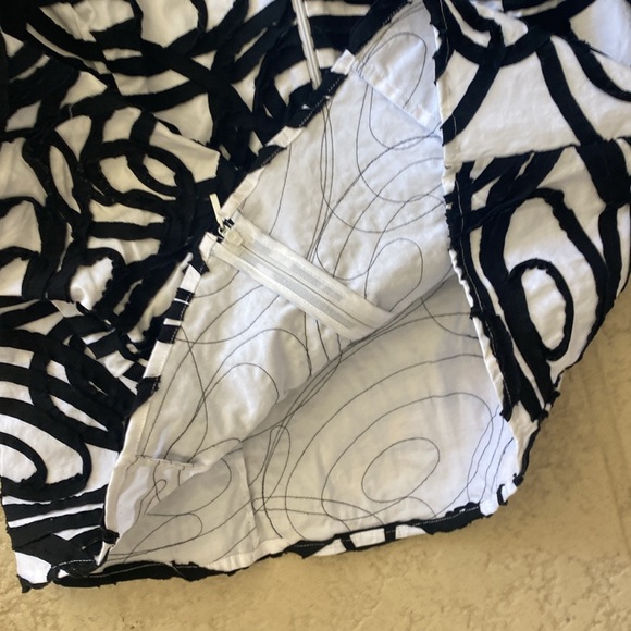 Samuel Dong Black White Ribbon Applique Jacket size Medium - Picture 5 of 5